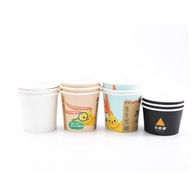 China Custom Printed Disposable Disposable Recycle Paper Cup Ice Cream Packaging for sale