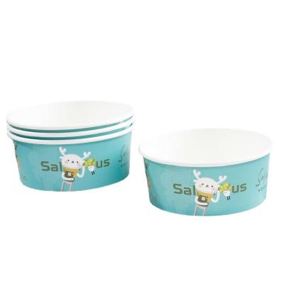 China High Quality Disposable Disposable Paper Bowl Cartoon Ice Cream Paper Cup With Logo Print for sale