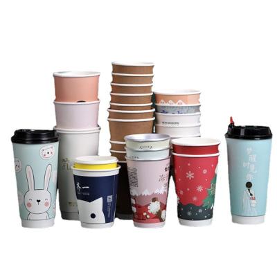 China Environmental friendly logo and printed design gold stamping paper disposable paper coffee cup for sale