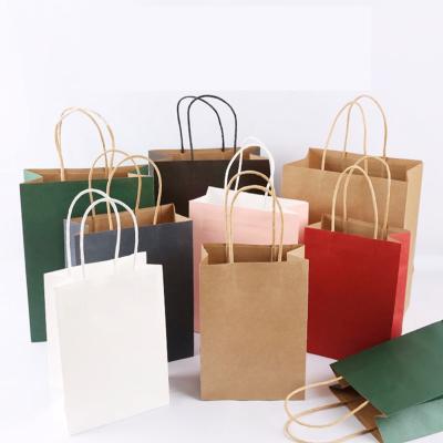 China Customized Disposable Shopping Kraft Paper Disposable Paper Bag With Logo Printing Wholesale Price Custom Paper Bag for sale