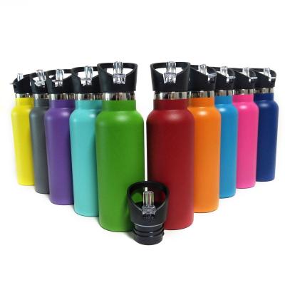 China Custom PORTABLE 350ml/500ml/600ml Insulated Pattern Kids Stainless Steel Water Bottle With Handle And Straw Lid for sale