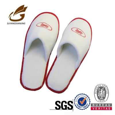 China Velvet Top Selling 5 Star Hotel Slippers 100 Cotton Slipper With EVA Disposable Hotel Slippers for sale