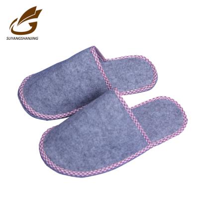 China 2019 Recyclable Wholesale High Quality Polyester Felt Indoor Soft Slipper For Home for sale