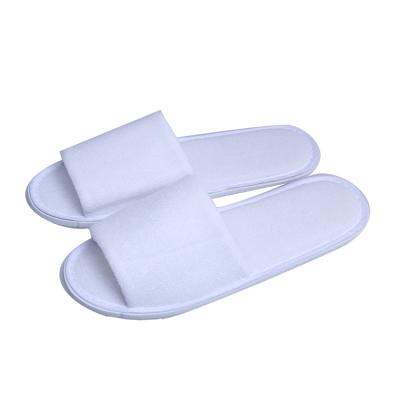 China Disposable Slippers Cotton Cloth Wholesale SPA Open Toe Hotel Bathroom Slippers for sale