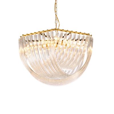 China Modern Nordic Gorgeous Art OEM China Factory OEM ODM Kitchen Crystal Glass Chandelier Exquisite Hanging Pendant Lamp for sale