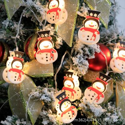 China 2021new Abs+pvc Year Decor 3meter 20Leds USB Battery Operated String Santa Claus Led String Fairy Lights Light Christmas Snowman for sale