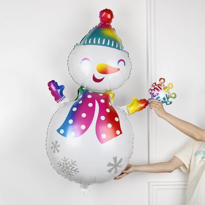 China Christmas Snowman Cartoon Foil Balloon Merry Christmas Snowflake Party Scene Decoration Balloon Supplies for sale