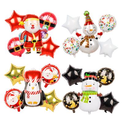 China Advertising Toy Advertising Toy New Marry Christmas Set Foil Balloons Balloons Santa Claus Scene Decoration Balloons Christmas Theme Party Decoration for sale