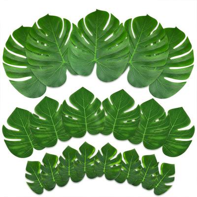 China Plant silk artificial branch simulation large thick leaf fabric tortoise leaf fabric glue feeling plant silk flower fabric central institute of statistics Nordic simple silk for sale