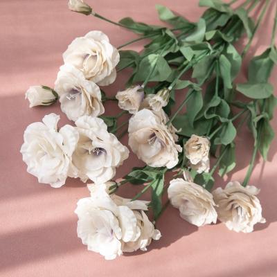 China Natual Touch & eco-friendly & fashional factory wholesale 4 head Eustoma flowers wedding hotel flower arrangement for sale