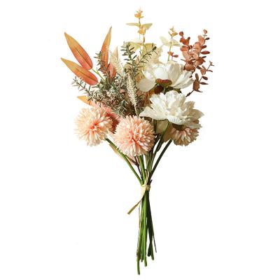 China Natural Touch Peony Cluster Flower Ins Style DIY Dandelion And Peony Bouquet For Wedding Home Decoration for sale