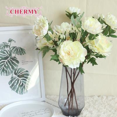 China Natual Touch & eco-friendly & fashional FREE SAMPLE wholesale artificial peony flower for wedding decorative for sale