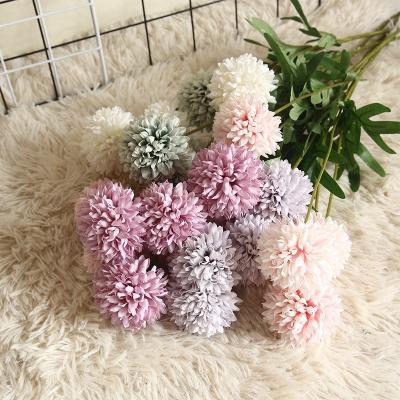 China Cheap Fabric China Artificial Flower 4 Heads Simulation Dandelion For Wedding Decoration for sale