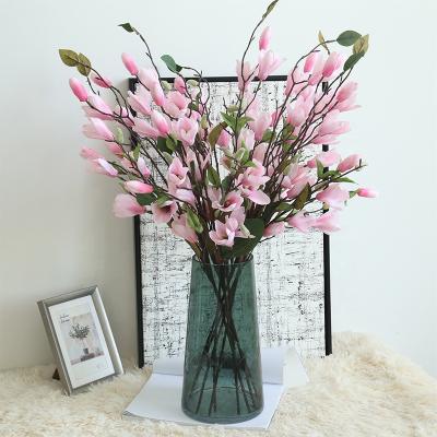 China Natual Touch & eco-friendly & wholesale artificial flower simulation fashional magnolia flower stem for home decoration for sale