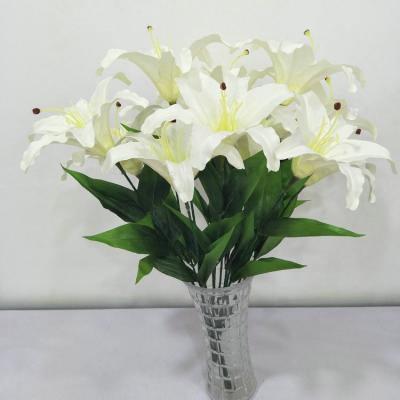 China Real Touch Realistic Artificial Silk Wedding Decoration Lily Flowers for sale