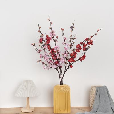 China Natual Touch & eco-friendly & fashional new products branch long silk fabric Sakura Artificial Flower for shopping mall home decoration for sale