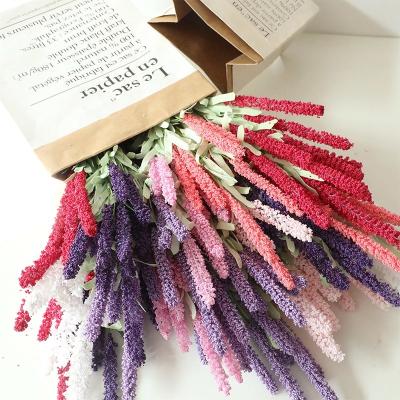 China Natual Touch & eco-friendly & fashional PE foam 12 heads artificial lavender flower indoor and outdoor home decorative for sale