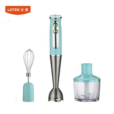 China Healthy Juicer Dip Hand Stick Blender with LED Light Mixing Beaker and Beater for sale