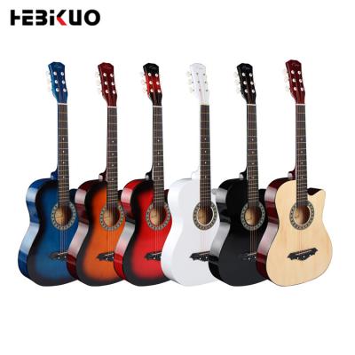 China High Quality Custom Professional Musical Instruments Basswood 38 String Inventor 6 Inch Travel Classic Bass Acoustic Acoustic Guitar for sale