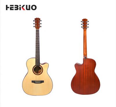 China Wholesale Guitar E40-111/112 Cutaway Form 40 Inch Sapele Matte Acoustic Guitar for sale