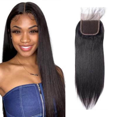 China Wholesale Brazilian Remy Virgin Human Hair Swiss 4x4 Closure Silky Straight Wig G&T Lace Frontal Closure for sale