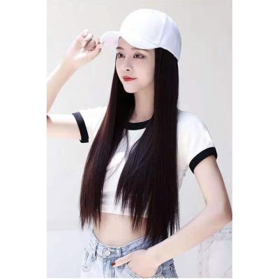 China Long Curly Curly Straight Hair Hot Sale Natural Color Heat Resistant G&T Wig Heat Resistant Synthetic Wig Caps For Black Women for sale