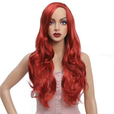 China Wholesale Straight Copper Red Wig Long Wavy Curly Bob Wig G&T Synthetic Hair For Women Heat Resistant Fiber for sale