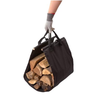 China Hot Sale With Canvas Carrier With Handle Firewood Log Rack Set Firewood Rack With Cover LZH012 for sale