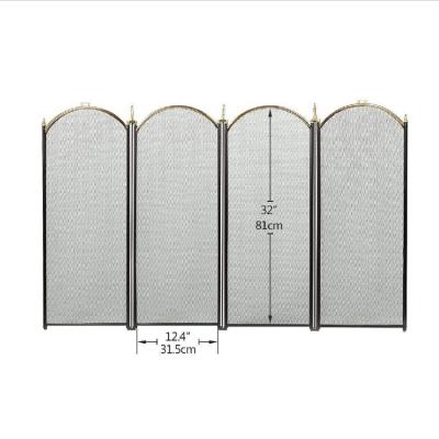 China Hot Selling Fireplace Screen Metal Large Stylish Spark Guard Outdoor Fireplace Screens LZS006 for sale