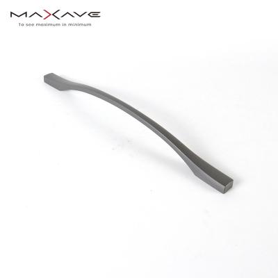 China Aluminum Alloy Arc Design Circular Furniture Hardware Die Casting Drawer Handles Cabinet Pull Handle Vintage Kitchen Handle for sale