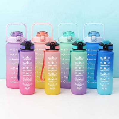 China Viable custom logo plastic bottle 500ML pp plastic bottle BPA free with rope lid food grade PC plastic bottle with scale line for sale