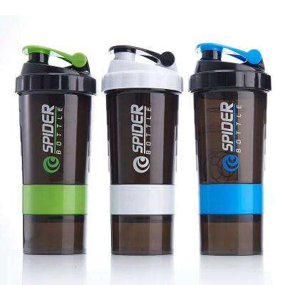 China Viable Adults Gym Protein Shaker 500ML Workout Milk Shaker PP Shaker Cup With 304 Food Grade Plastic BPA Free Ball for sale