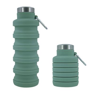 China BPA Sports Fitness Water Cup 750ml Collapsible Collapsible Sports Bottle Outdoor Silicone Portable Water Bottle Eco-friendly Free for sale