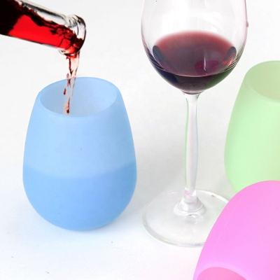 China 350ML Custom Foldable Silicone Beer Cup Egg-shape Wine Cup Flexible Silicone Drink Cup Viable Wholesale U-shape Viable for sale