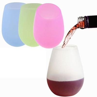 China Cheap Bpa Stocked Food Grade Silicone Wine Cup Coffee Color Egg Mug Beer Cup Free Custom Brand Collapsible Water Bottle for sale