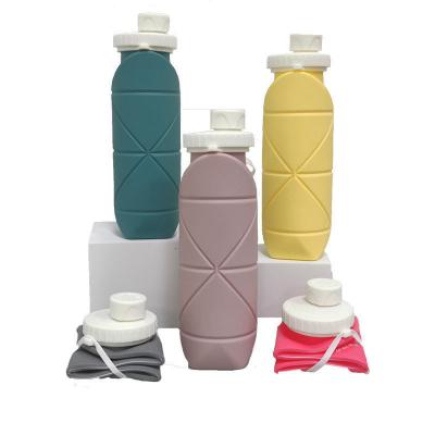 China Creative Collapsible Collapsible Lightweight Water Bottle Kettle Collapsible Sports Silicone Eco-friendly Drinking Bottles For Travel for sale