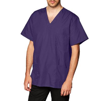 China Eco-Friendly Medical Uniforms Top Fit V-Neck Top Scrubs Breathable Nurse Scrub Doctor Surgical Hospital Staff Work Wear Scrubs for sale