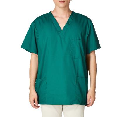 China Eco-Friendly Customized Hospital Nursing Scrub Top Design Uniforms Pulled To Sleeve Medical Joggers Scrub Tops for sale