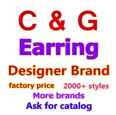 China Hot Selling Designer Brand Earrings Fashion Designer Inspired Jewelry Woman Wholesale Famous Brands Rhinestone Earrings for sale