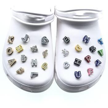 China Eco-froendly hot sale metal letters numbers zodiac signs for croc shoe decoration for sale