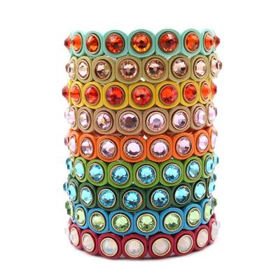 China Other spring and summer 2021 European and American popular new alloy spray paint bracelet DIY small spot for sale