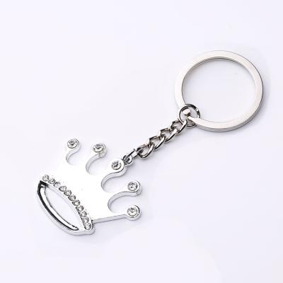 China Custom Silver Crown Shape Souvenir Gifts Promotion Fashion Metal Key Chain for sale