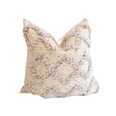 China Anti-pilling Decorative Woven Pillow Cover Textured Pillow Cover 18x18 12x20 Beige for sale