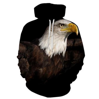 China Eagle Print Hooded Boys Sweatshirt 3D Animal Viable Animal Hooded Cool Mens Hoodies Long Sleeve Tops Hip Hop Sportswear 2021 Spring for sale