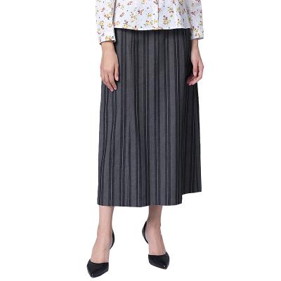 China Breathable Women's Skirt Summer Midi Length Black Skirt Pocket Skirt A Line for sale