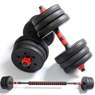 China Fitness Equipment Rubberized Detachable Dumbbell Set Environmental Protection Dumbbell Spiking Barbell Set for sale