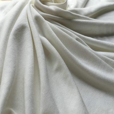 China Sustainable White Jersey 240gsm Bamboo Spandex Fabric for sale