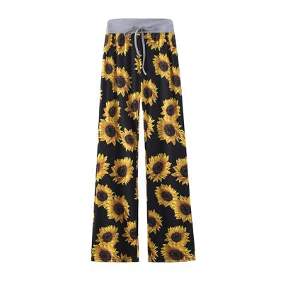 China Custom Anti-wrinkle Printing Bamboo Pajamas Plus Size Pants for sale