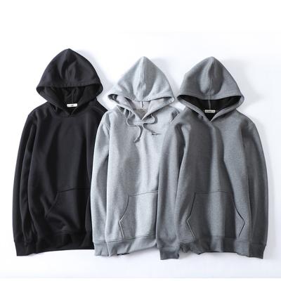 China Black Cotton French Terry Fleece Blank Anti-pilling Hoodies for sale