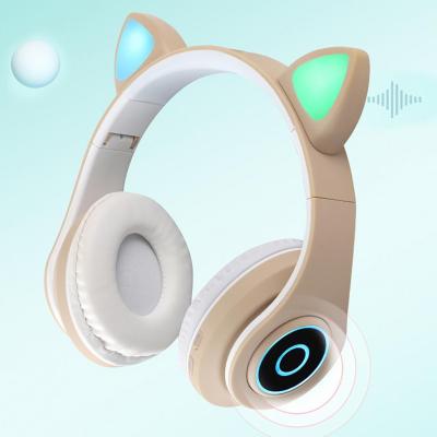 China LED Earphone Gamer Headphones Gamer Earphones 5.0 Radio Cat Ear Stereo HD Gaming Shiny Flashing Breathing Light Stereo Sound Headset for sale